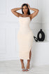 Gemma Rhinestone Mesh Ruched Dress
